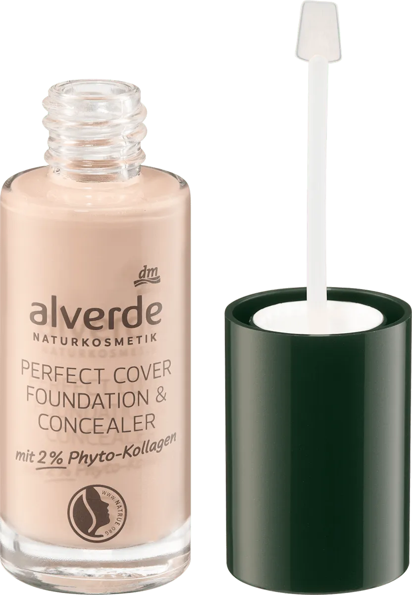Foundation & Concealer Perfect Cover with 2% Phyto-Collagen, 20 Almond