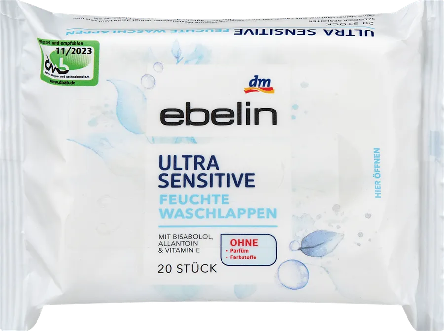 Moist Washcloths Ultra Sensitive