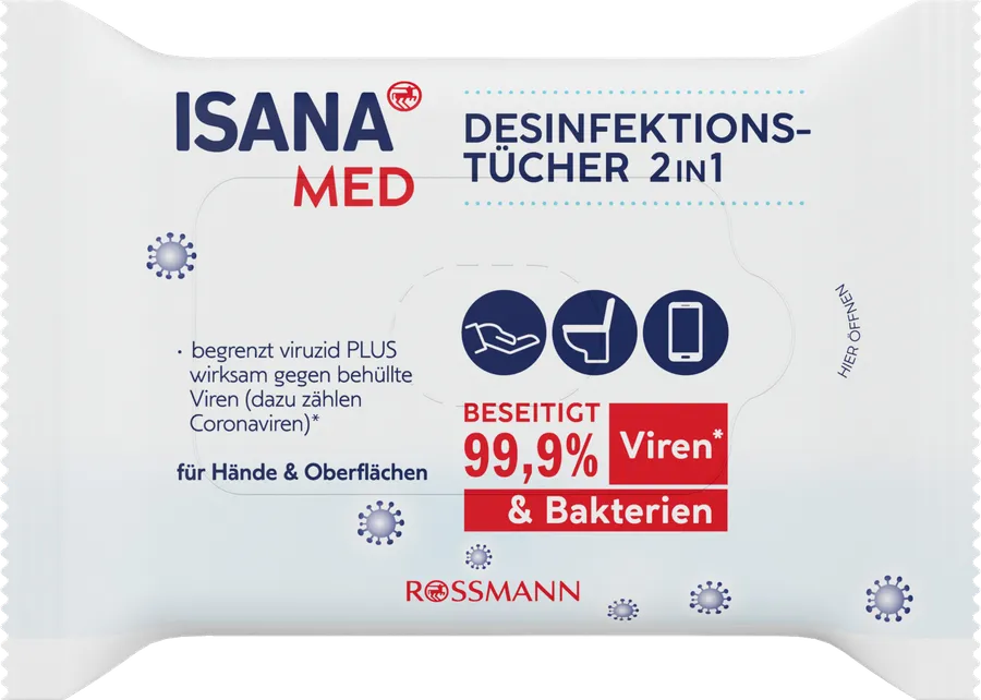 2in1 Disinfectant Wipes antibakteriell travel size