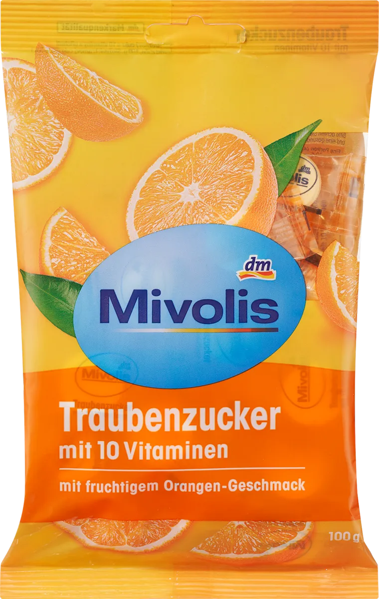 Dextrose Tablets, Orange with 10 Vitamins