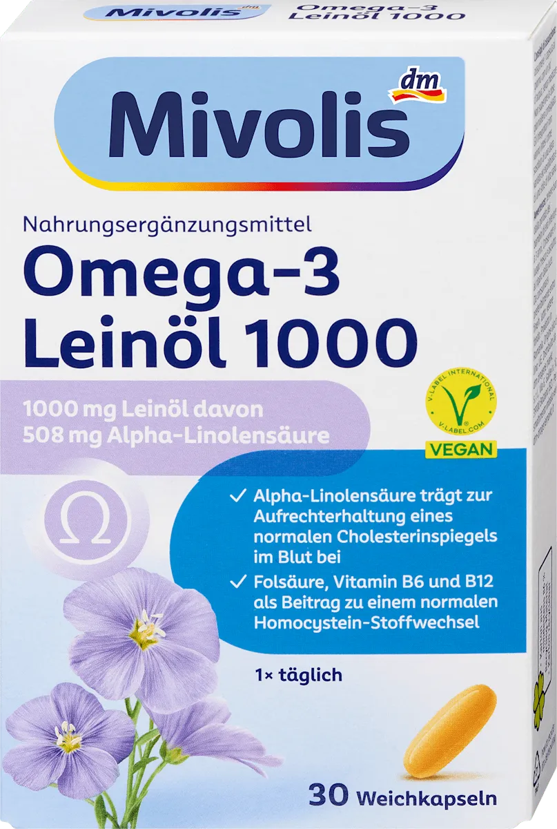 Omega-3 Linseed Oil 1000 Capsules, 46,9 g