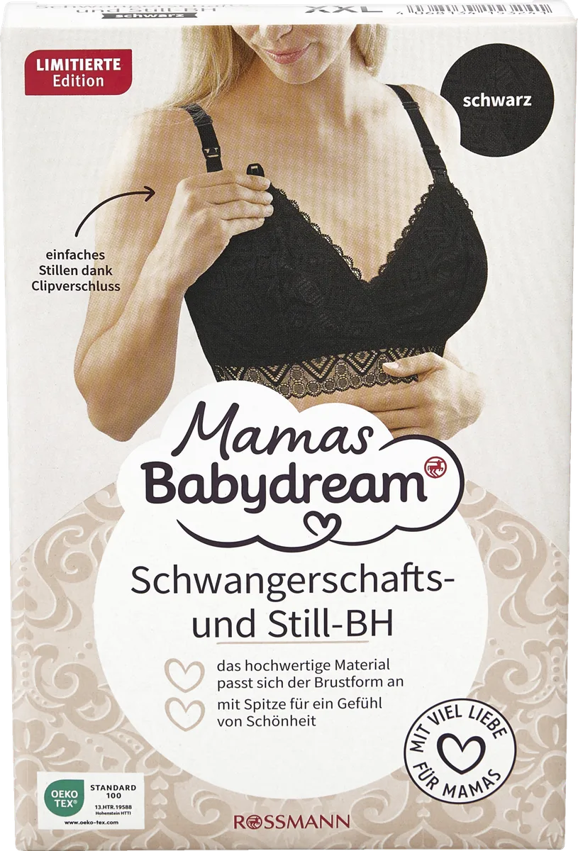 Pregnancy & Nursing Bra Lace black Gr. 2XL