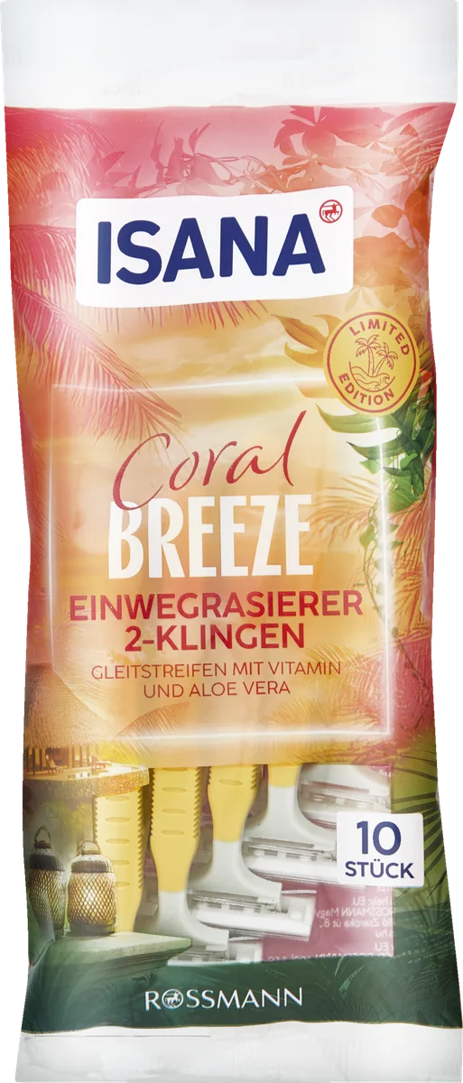 2-Blades Disposable Razors Coral Breeze